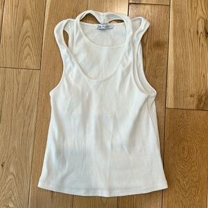 Ribbed zara double layer tank